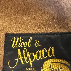 Vintage Wool Alpaka Hilary Radley Coat Faux Fur Made in Italy